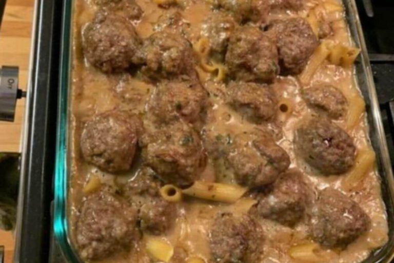 Swedish Meatball Noodle Bake