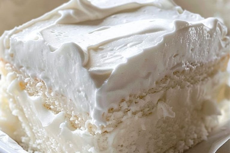 Heavenly White Snack Cake