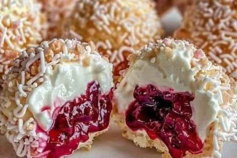 Cream and Berry Pastry Balls!!!