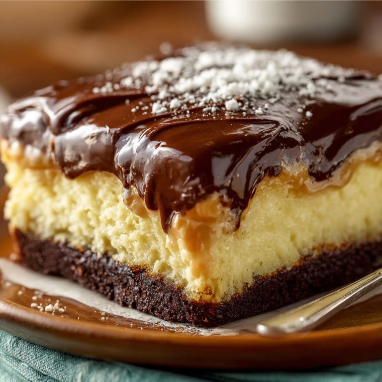 Boston Cream Poke Cake