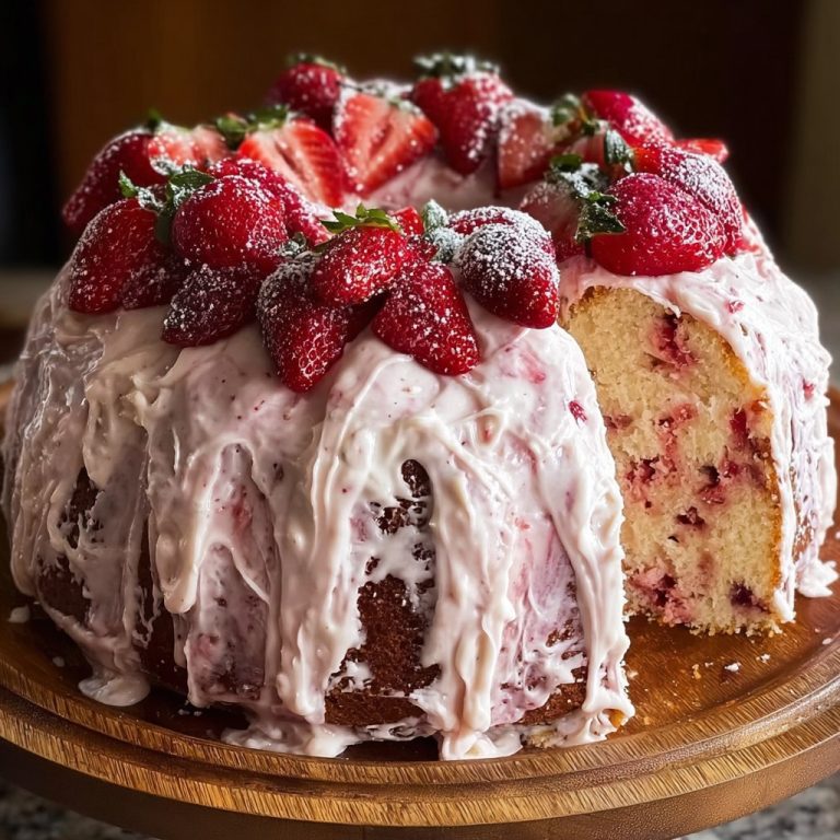 Homemade Strawberry Italian Cream Pound Cake