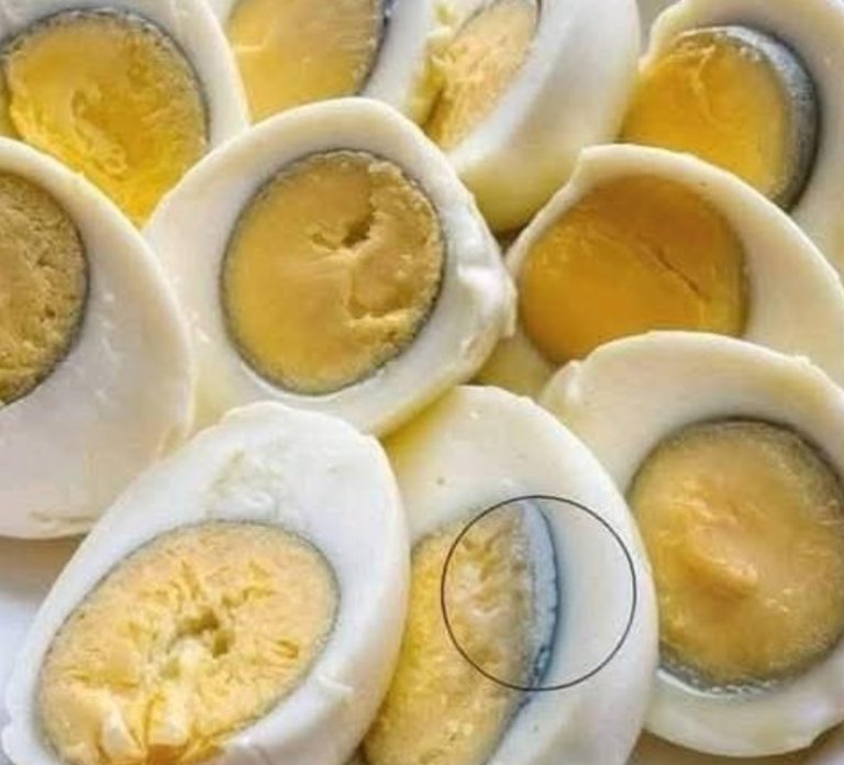 If eggs have a green ring around their yolk, what does it mean?