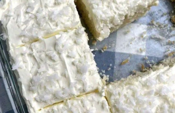 Fluffy Coconut Cream Cake Squares