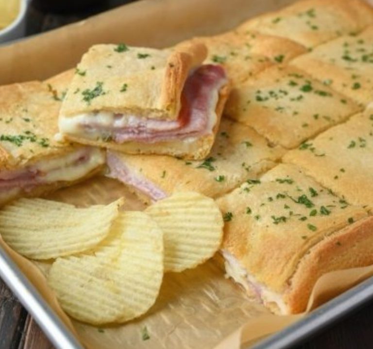 Hot Ham and Cheese Crescent Roll Sandwiches