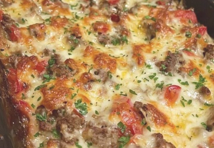 Philly Cheesesteak Bake