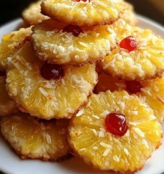 Pineapple Upside Down Sugar Cookies
