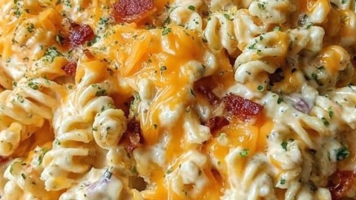 “Made this for dinner at our neighbor’s house. She said I’m invited back any night as long as I bring this salad! Haha.”