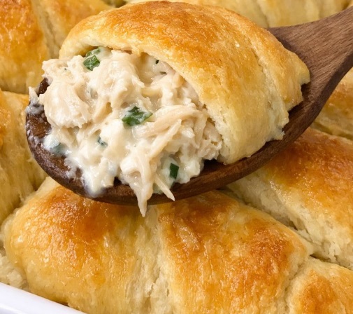 My mother-in-law made this for every baby shower and bridal luncheon in the 70s. Four ingredients and it still gets recipe requests every single time.
