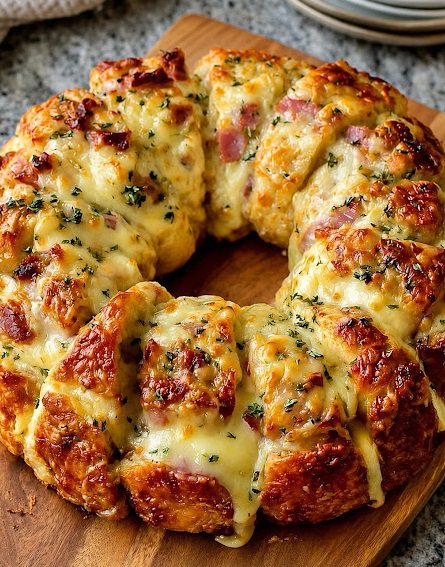 Creamy Chicken & Swiss Crescent Ring